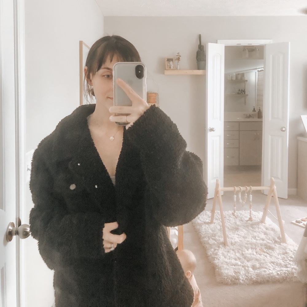 Oversized black jacket